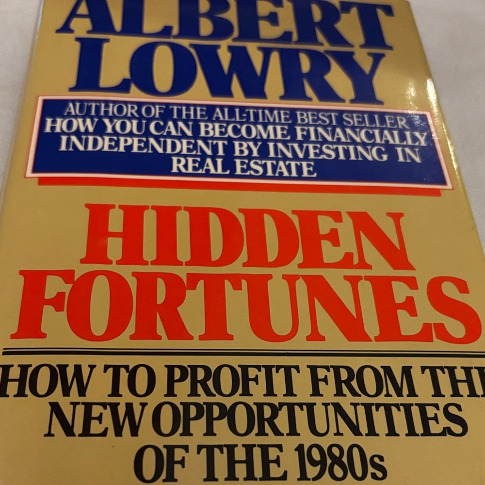 Hard to find- Albert Lowry Hidden Fortunes hardcover Book
